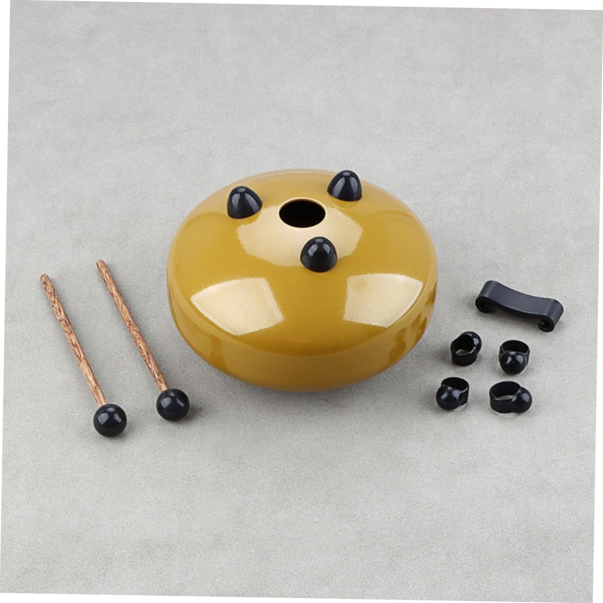 de Lengüeta Metálico Grande Amarillo Instrumento de Percusión Portátil Sonido para Principiantes y Profesionales Fácil de Tocar con Manos o Baquetas para Educación Musical