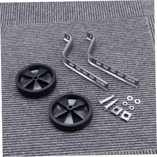Ruedas de Entrenamiento Porosas para Bicicleta, Accesorios de Equilibrio Auxiliar de Acero Negro, para Principiantes miniatura 5