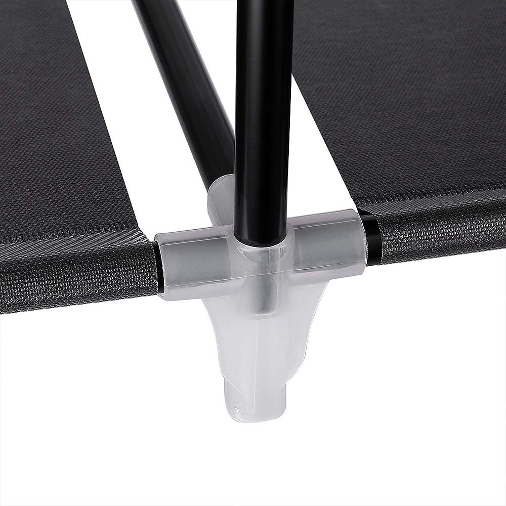 Armario Organizador de Ropa Plegable de Tela, ropero Tejido no Tejido, guardarropa Desmontable con Cremallera, Estante y Barra,Tela Plegable con Cremallera (Negro, 172 * 105 * 43cm)