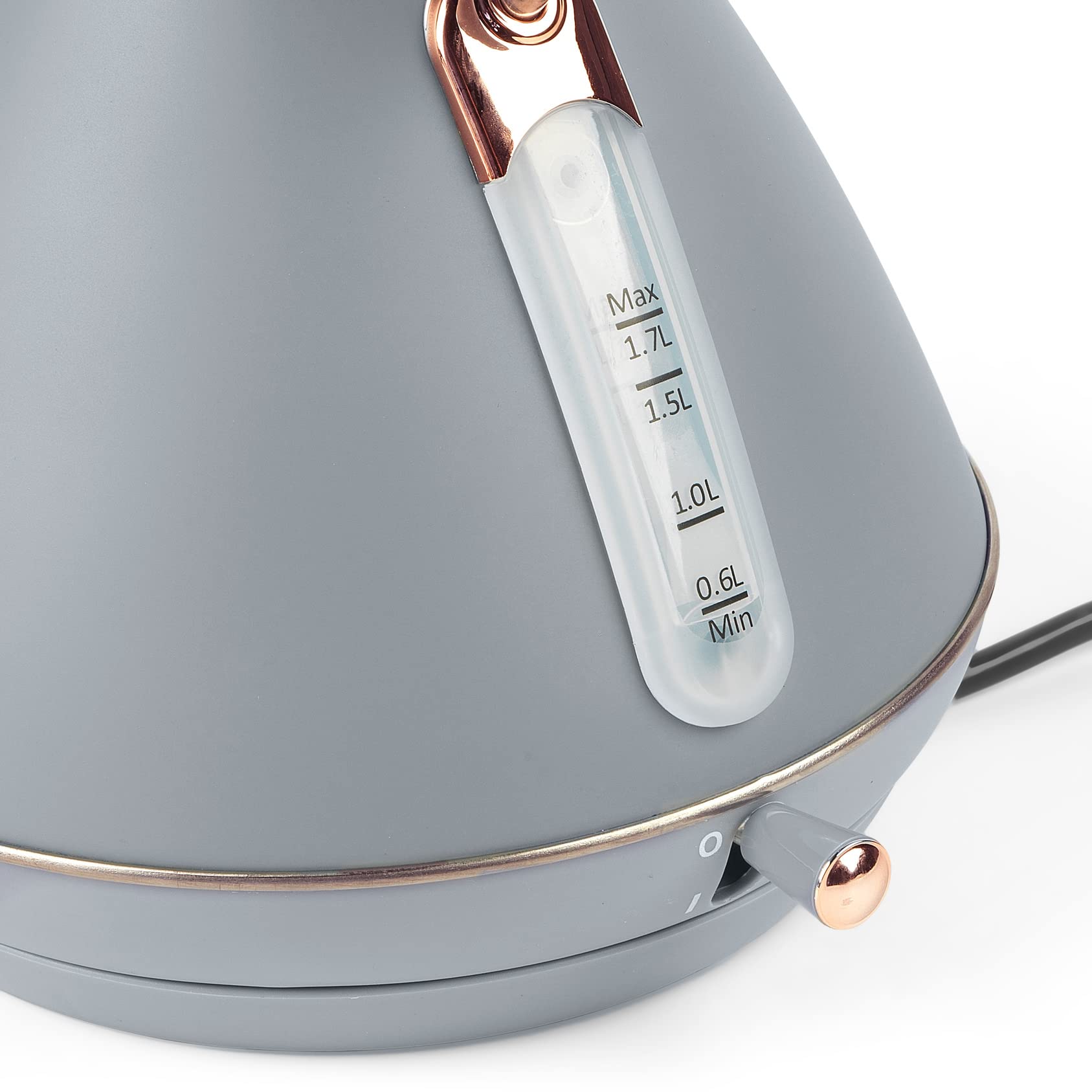 Salter EK3643GRG Pyramid Kettle. 1.7 Litre, 3000W, Grey/Rose Gold