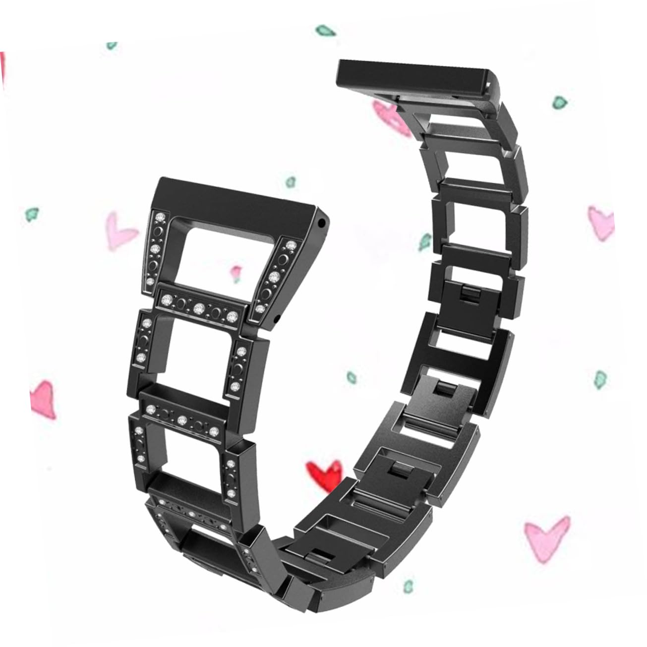 HEMOTON 2 Pièces Bracelet De Montre En Acier Inoxydable Bracelet De Montre- De Remplacement En Acier Inoxydable Trapézoïdal Lite