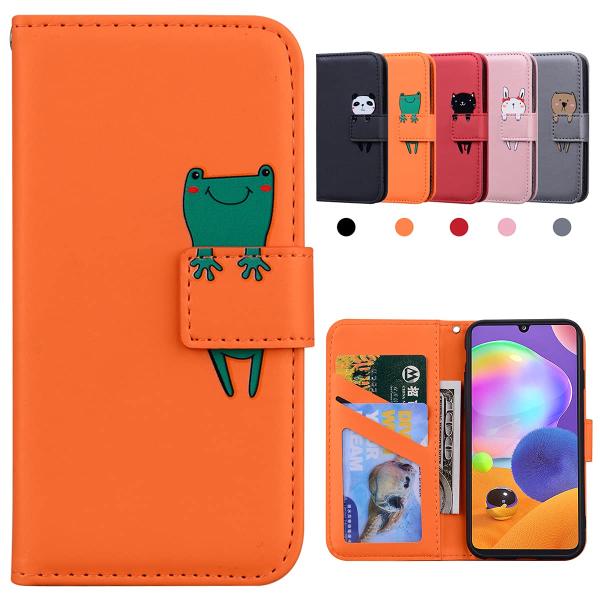 PEIYE Cover Pelle per Xiaomi Redmi 9C NFC/Redmi 9C, Portafoglio