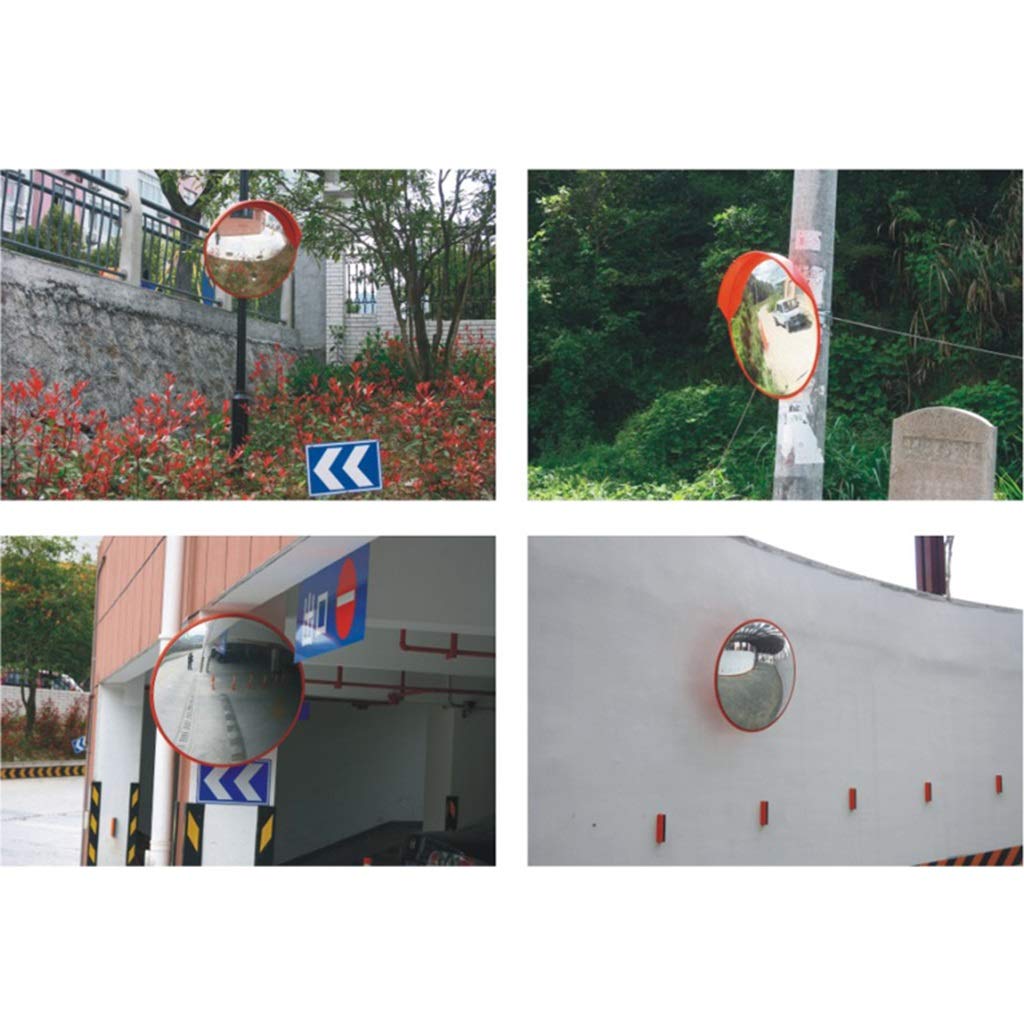 Specchio di Sicurezza Stradale Convesso Grande da 100 cm per vialetti di Accesso, Specchio Esterno Rotondo HD, Soluzione di Sicurezza per incroci Durevole e Non deformabile