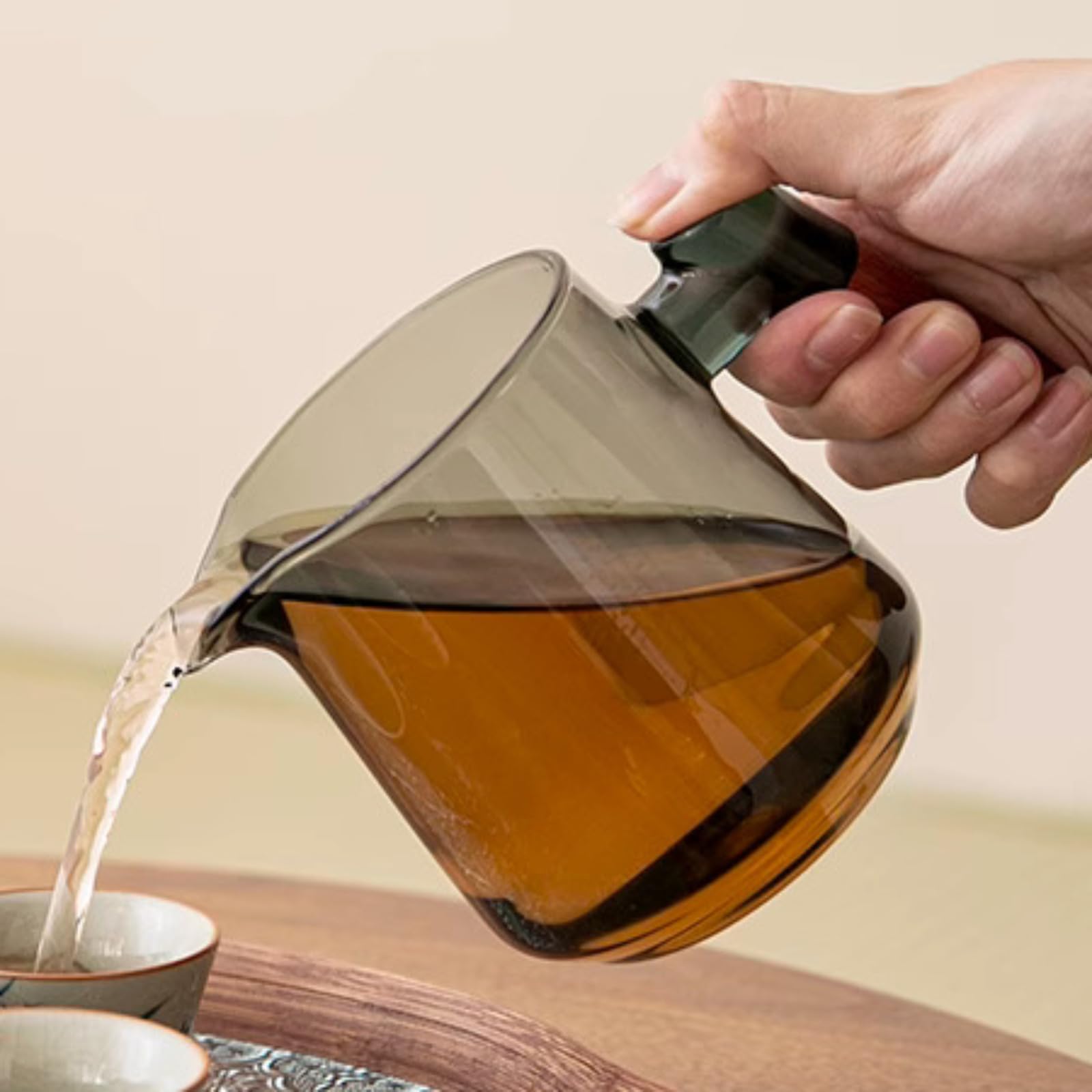 Szklany czajniczek do herbaty w stylu chińskim, 500 ml, ręcznie robiony domowy zestaw do herbaty kungfu