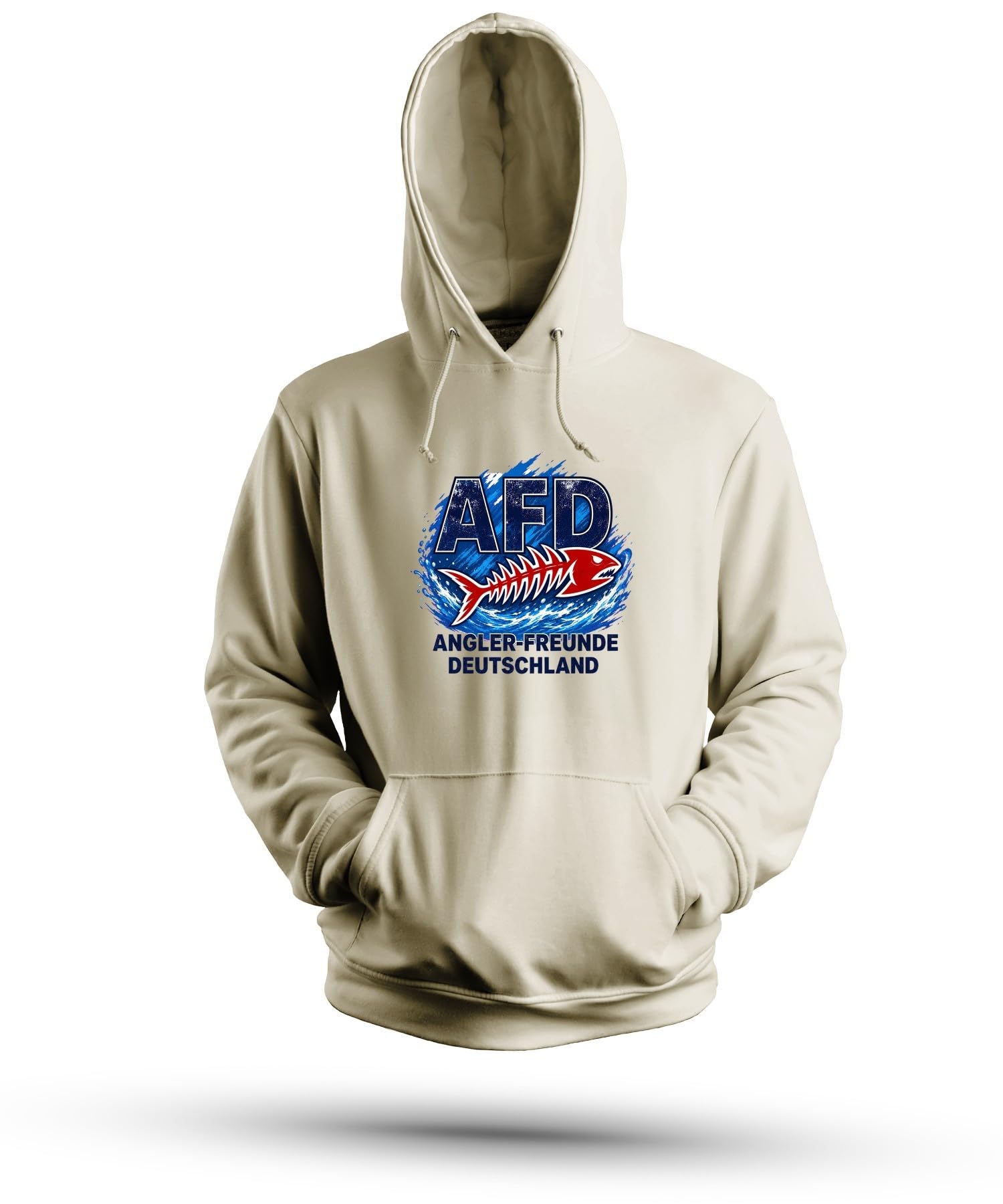 AFD bluza z kapturem dla wędkarzy | Sarkazm, wędka, wędka, wędkarstwo, wakacje, pstrąg, szczupak, dorsz, kości, satyra, gra słowna, hobby, jezioro