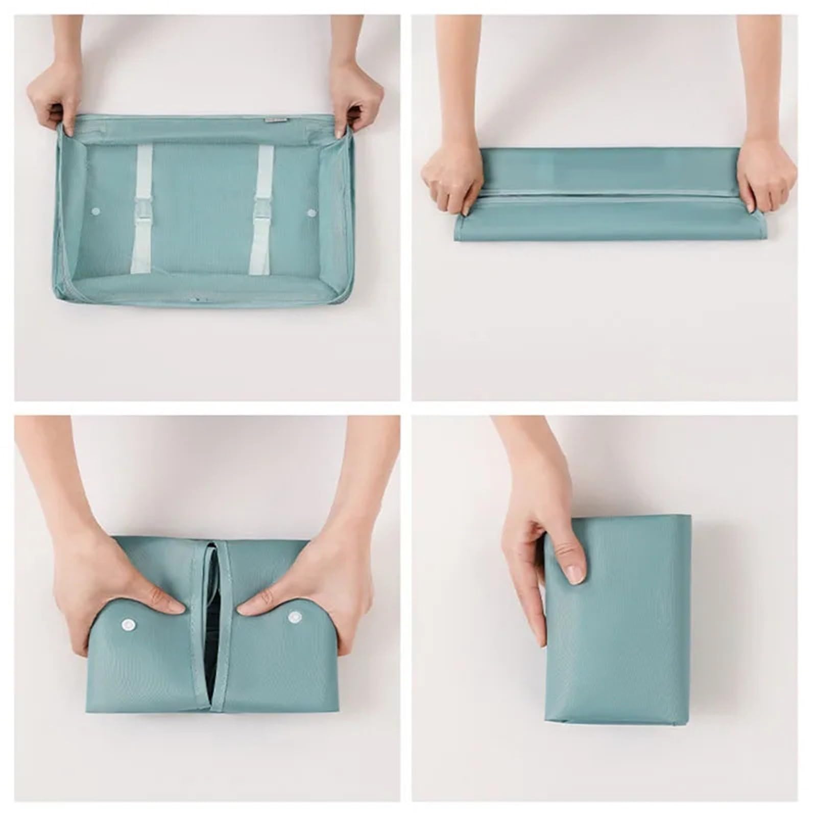 Set di contenitori da collezione, for smistare e organizzare vestiti, set di sette pezzi for riporre i bagagli da viaggio portatili Per Risparmiare Spazio Nella Valigia(Grey)