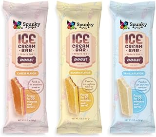 Spunky Pup Ice Cream Bar Dog Treats, 3 Flavors Pack, Cheese Vanilla Banana