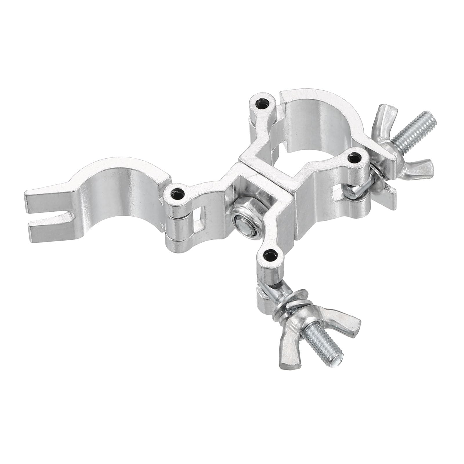 QUARKZMAN Pince de Structure Légère Charge Maximale de 6,8kg Double Boucle | 1 Pièce, en Alliage d'Aluminium, pour Tube de Projecteur de 18-21mm de Diamètre