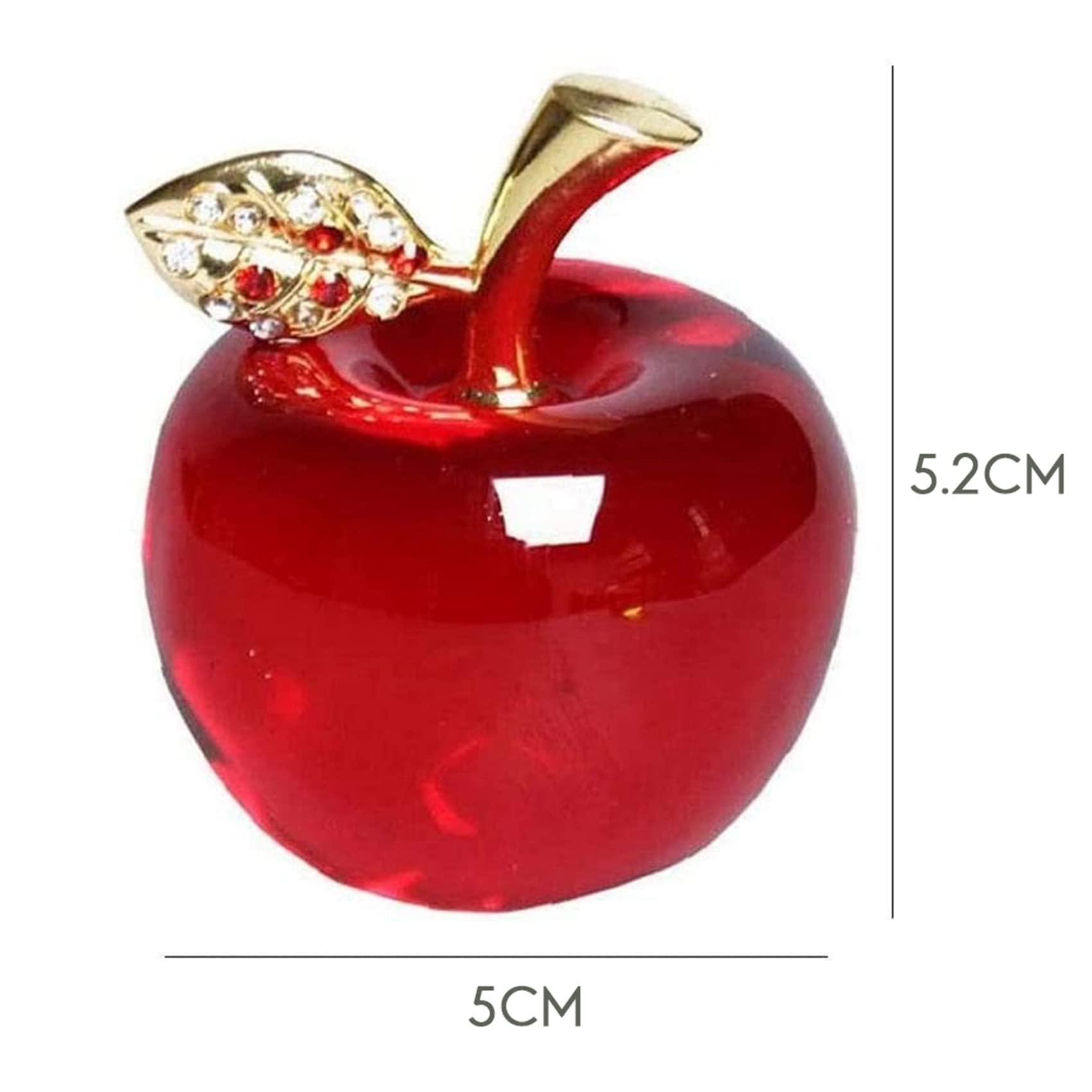 Amazon.co.jp: 2X クリスマスクリスタルりんごガラス工芸品、家の装飾