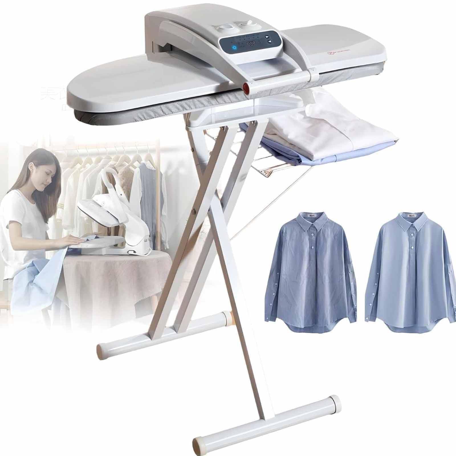Pressa da Stiro a Vapore di Grandi Dimensioni con Supporto, Pressa da Stiro da Tavolo da 1800 W,Controllo Intelligente della Temperatura per Commerciale,Lenzuola,Camicie,Abbigliamento,80cm
