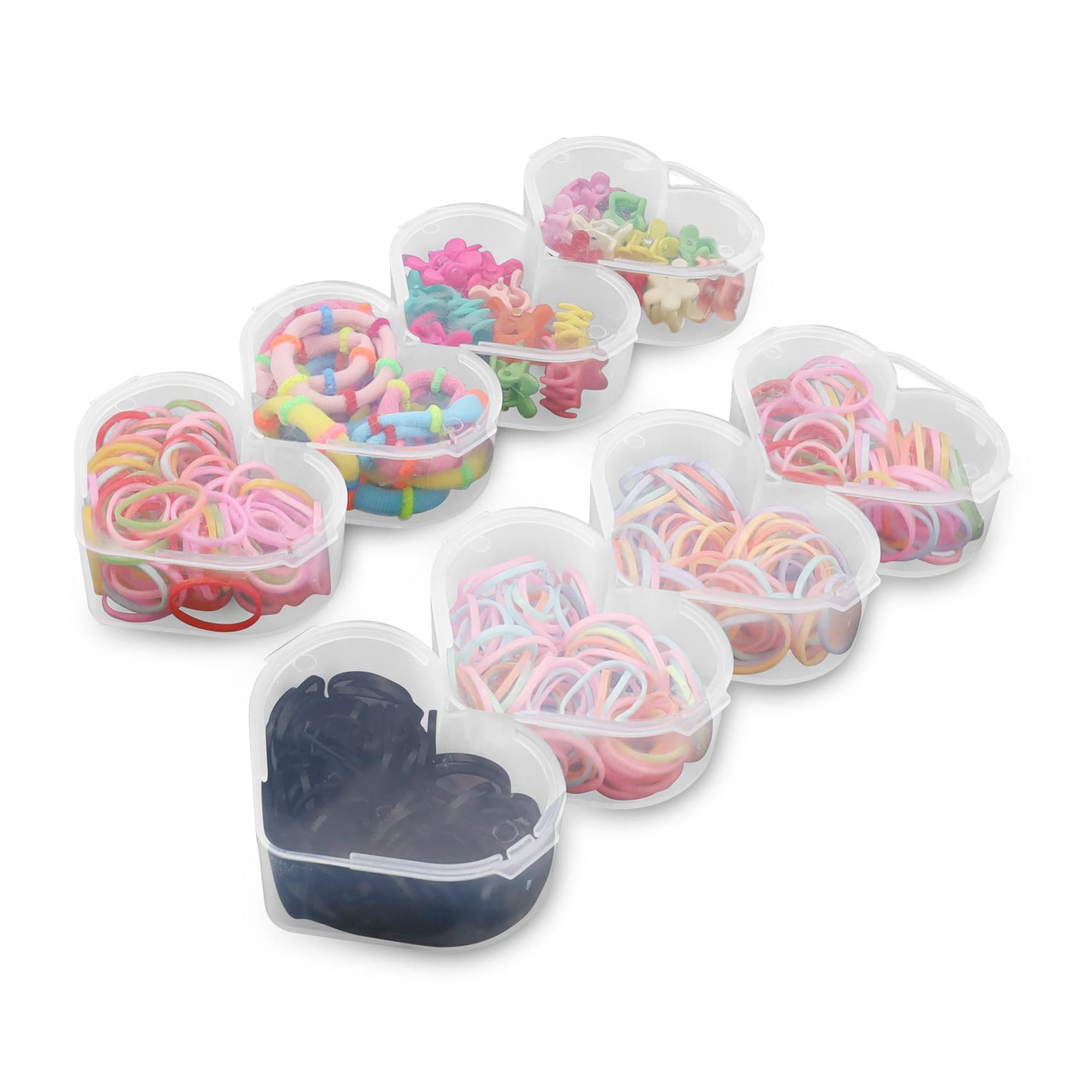 Gomas Pelo Coleteros Niña, JANDH 430 Piezas Accesorios Pelo Bebe Niña,con Pinzas Pelo Pequeñas, Estilos Multicolores, el Juego de Peinado Perfecto para Cumpleaños, Navidad y Más