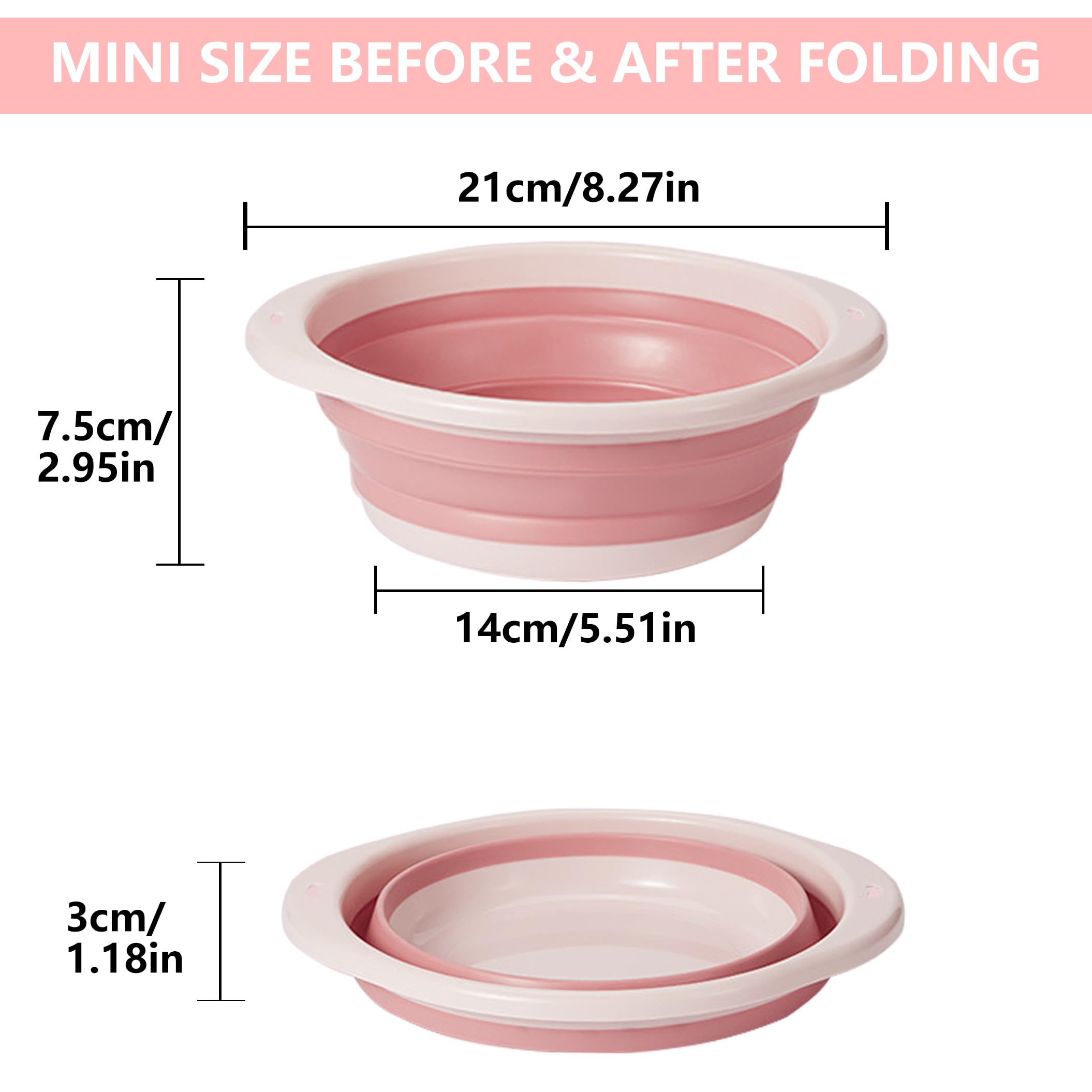 Collapsible Washing Up Bowl, Portable Folding Hand Wash Basin, Multipurpose Outdoor Travel Basin, Washing Up Bowl - Image 2