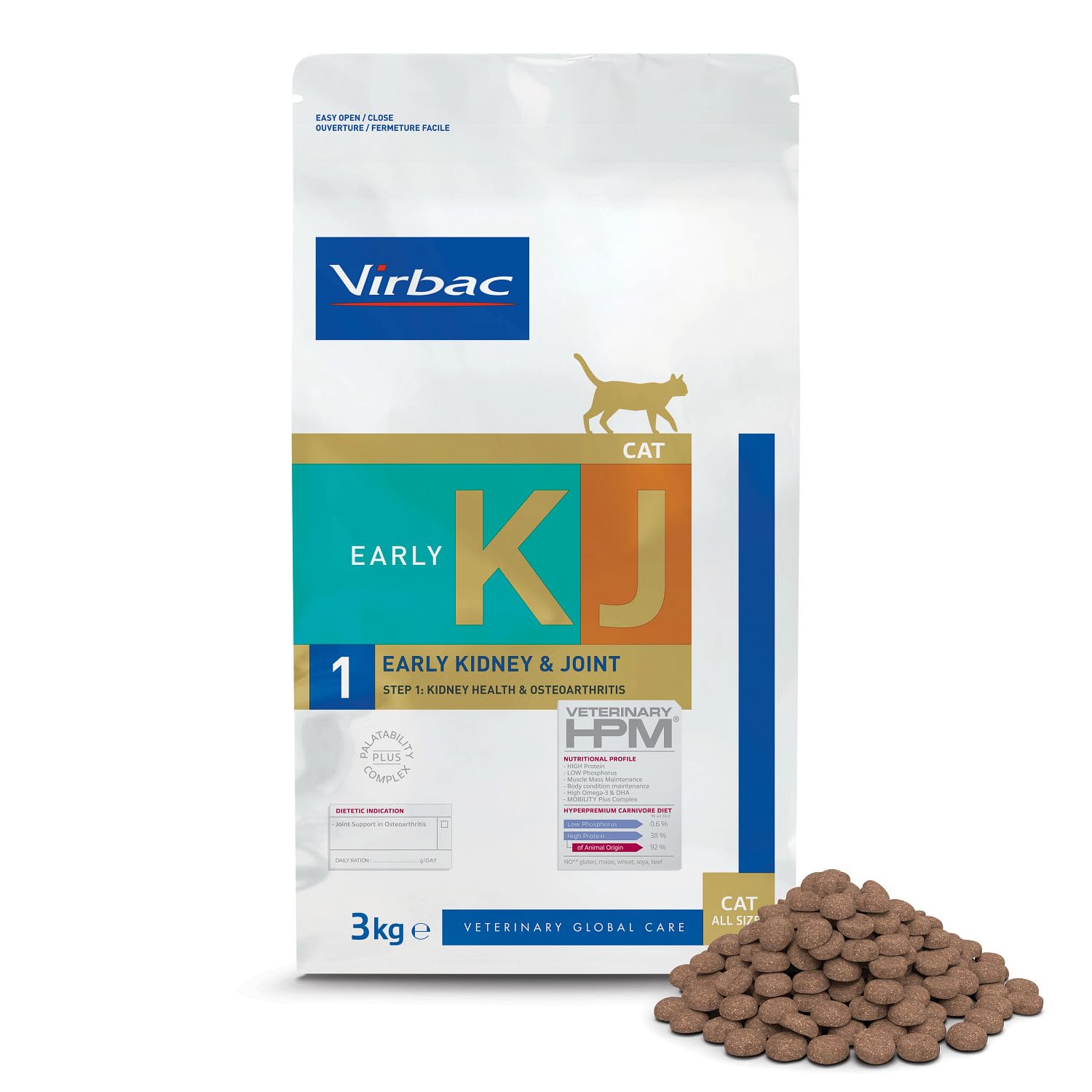 VIRBAC HPM Feline Early Kidney & Joint KJ1 3KG