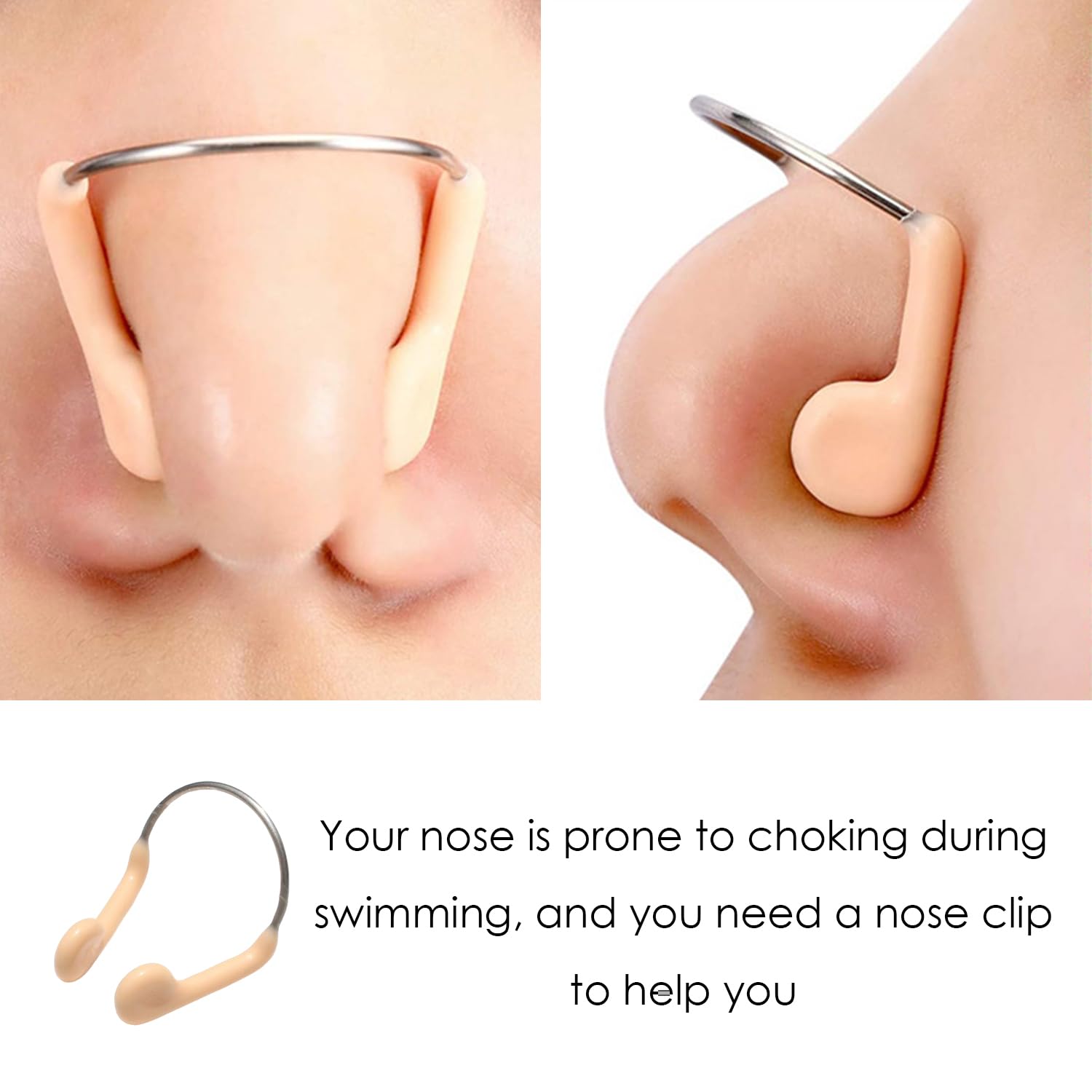 Clips Nasales De Alambre 4 Piezas, Tapones para Los Oídos De Natación Naranjas 4 Pares, Accesorios De Aprendizaje
