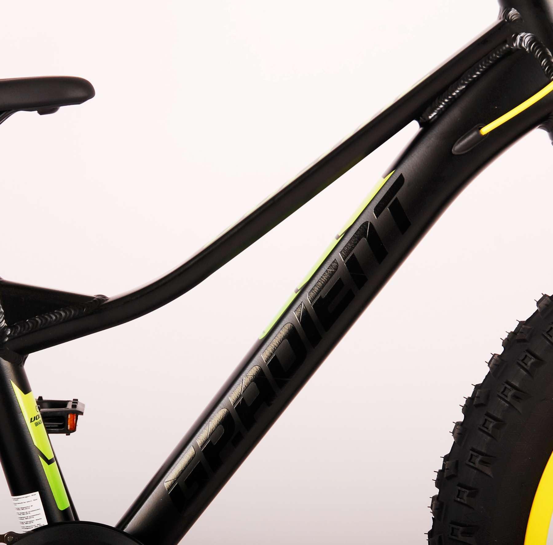 Bicicleta de montaña para niños de 20 pulgadas, incluye 6 velocidades y 2 frenos de mano, color amarillo y verde