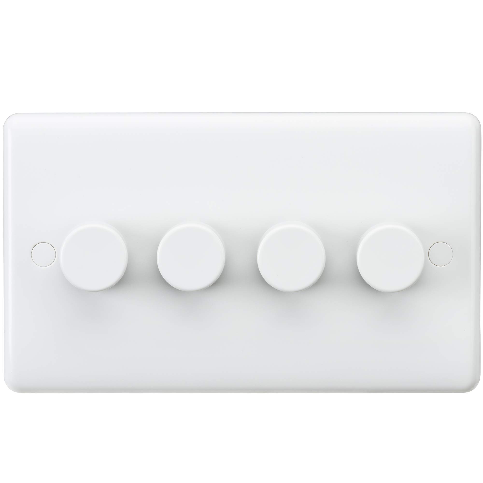 KnightsbridgeCU2164 Curved Edge 4 Gang Dimmer, White