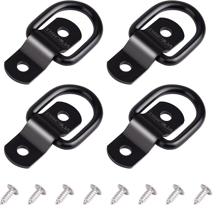 4 Pack Stainless Steel Bolton DRings Heavy Duty 7000