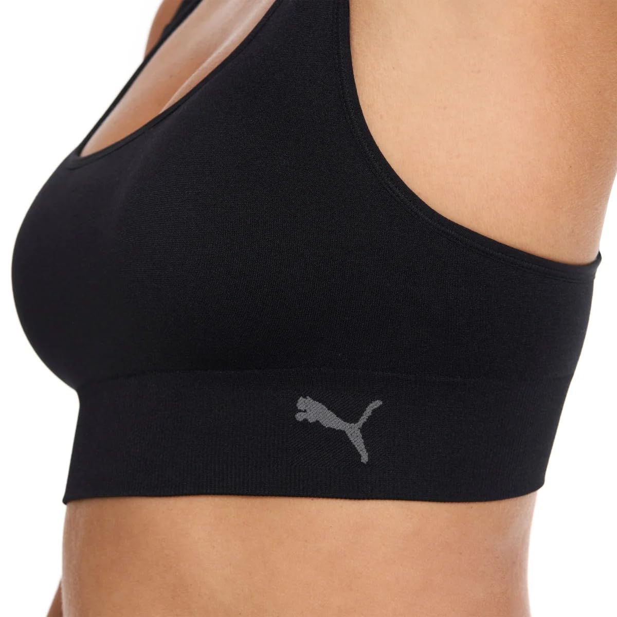 PUMA Damski biustonosz sportowy, lekki, bezszwowy, elastyczny krój, 2 sztuki