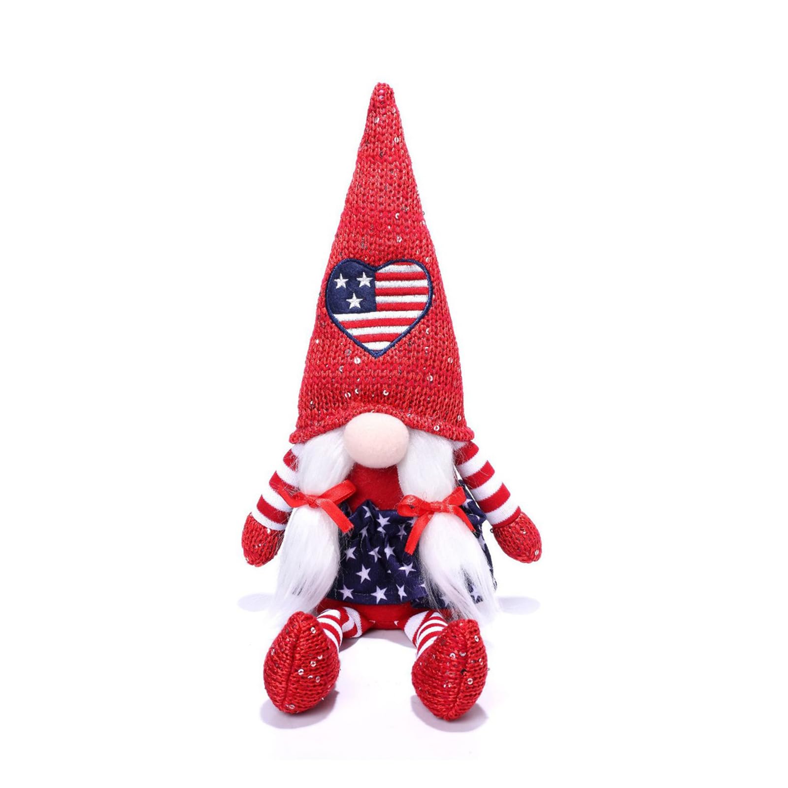 Tsophreniq 4th of Julys Patriotics Gnomes Decorations, Couple Swedish Tomtes Gnomes Plush Table Ornamet for Independences Day Fourth of Julys Independences Day Ornamet