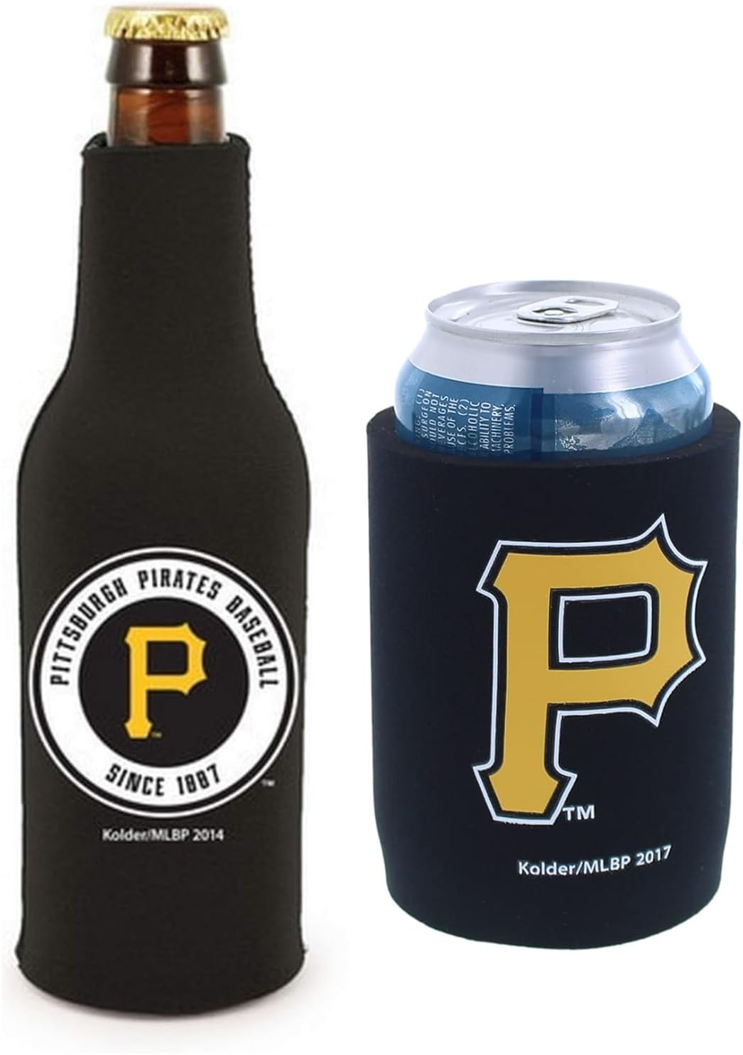 MLB Baseball Can & Bottle Neoprene Holder Insulator Beverage Cooler (Pittsburgh Pirates) โ image 1