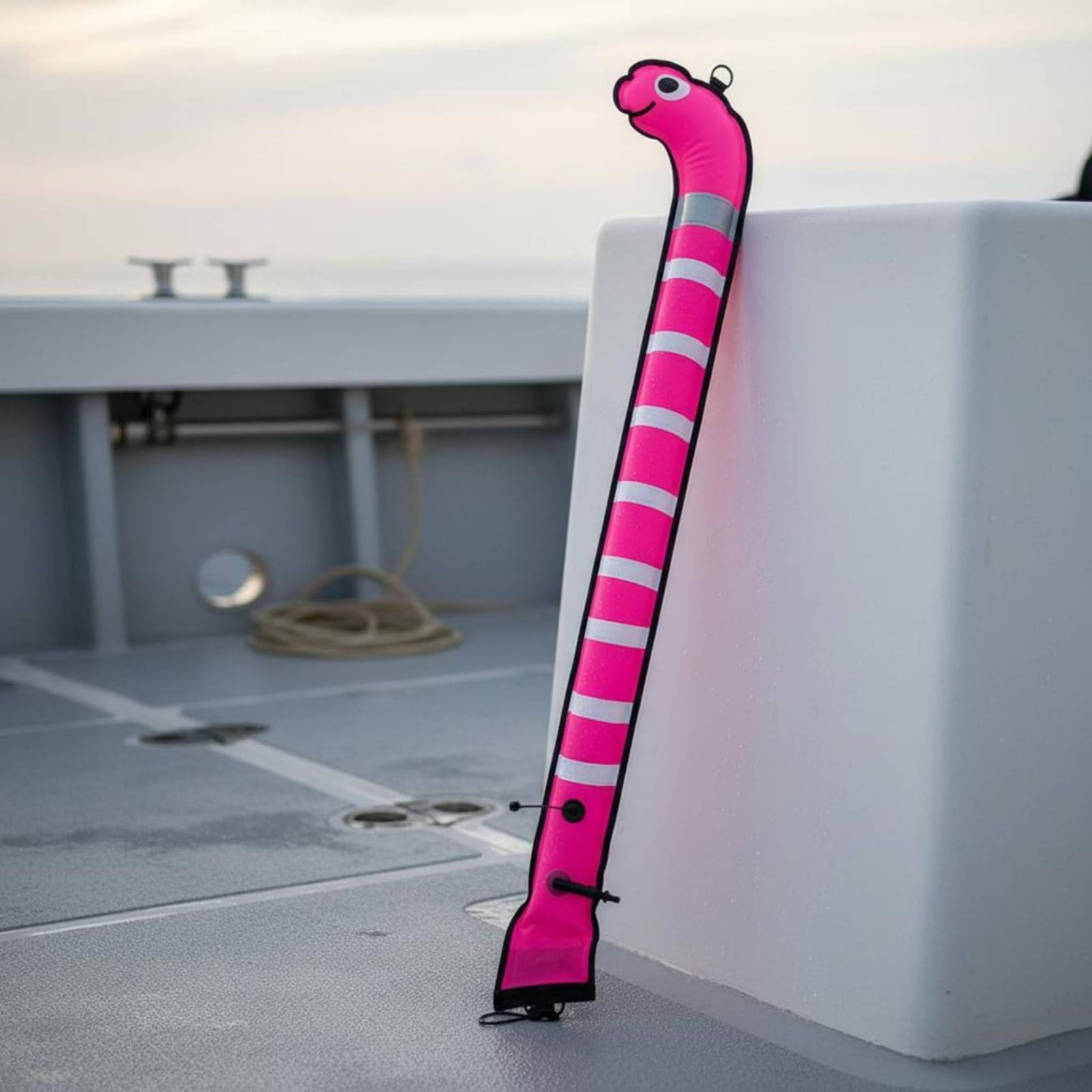 Bouée de Plongée Marqueur Surface Gonflable avec Revêtement TPU Bande Visibilité et Gonfleur Manuel Adapté à Plongée Scuba Loisirs Nautiques Sécurité