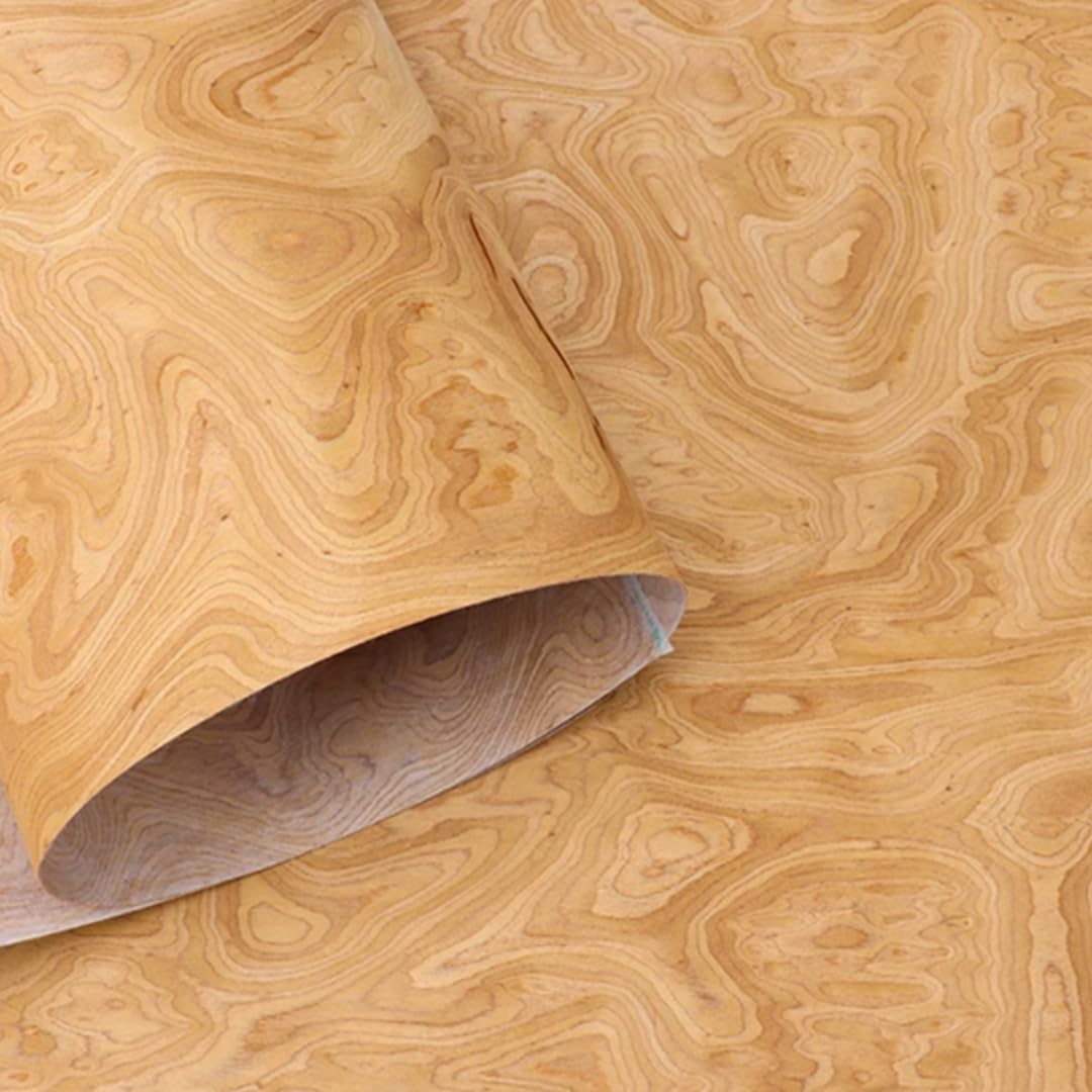Technology Wood Veneer Sheets - Elm Wood with Cloud Pattern - 0.3mm Thick, 2.5x0.58M - Enhance Furniture, DIY, Guitars, Walls, & Car Interiors