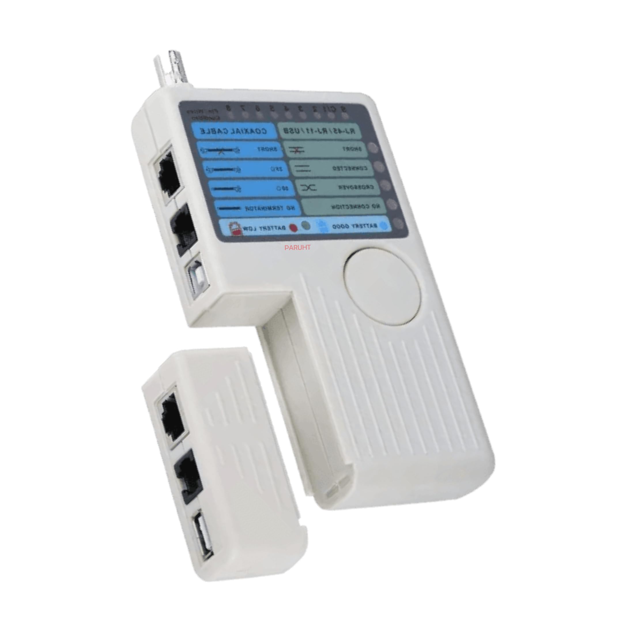 PARUHT Remote Cable Tester 4 in 1, RJ45, RJ11, USB, BNC LAN Network Wire Tester for UTP STP Telephone Cable LAN Tracker Detector White 41TT-X (B0D916C9R7) Amazon Price History, Amazon Price Tracker