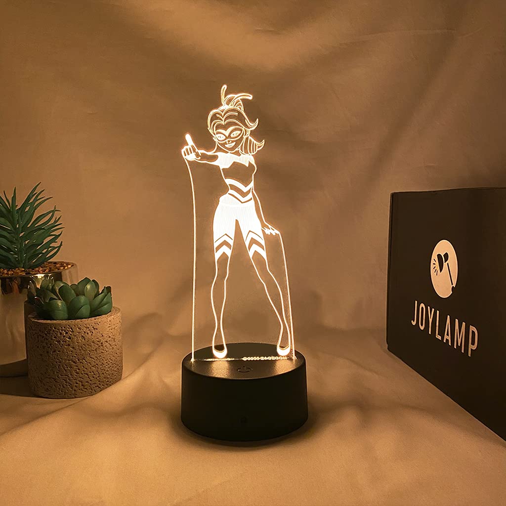 JoyLamp Queen Bee Miraculous - Lampada 3D Ufficiale Con 16 Colori E Telecomando - Touch E 4 Modalità Di Luce - Regalo Per Fan