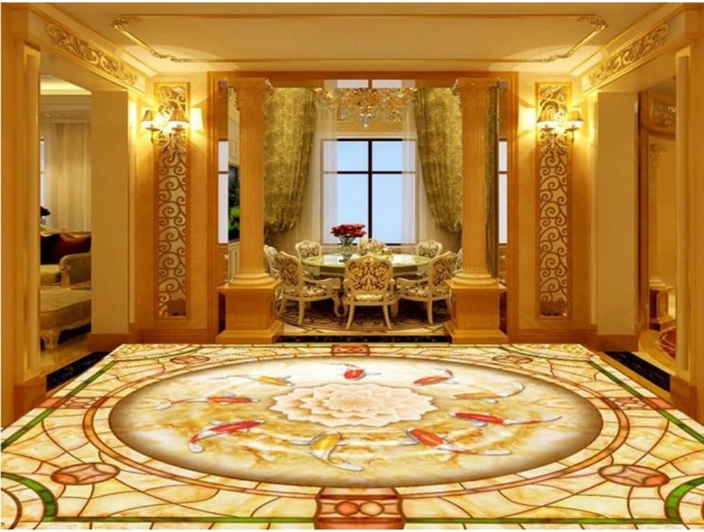 Modern Abstract Area Rug 3D Stereo Dragon Floral Pattern Luxury Decor Rugs for Farmhouse Bedroom Living Room Kitchen Runner Mat Non Slip Indoor Outdoor Doormat 2' X 2'/Gold