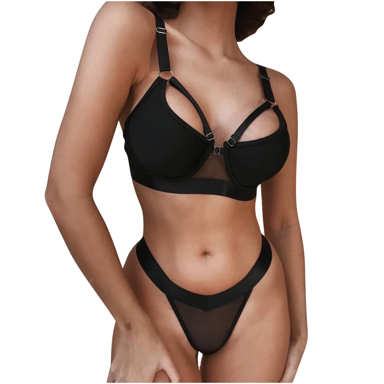 Mnhhatv Three-Piece Silk Satin Pajamas Set for Women Sexy Lingerie for Sex Naughty Plus Size Lce Nightdress Nightwear Pants