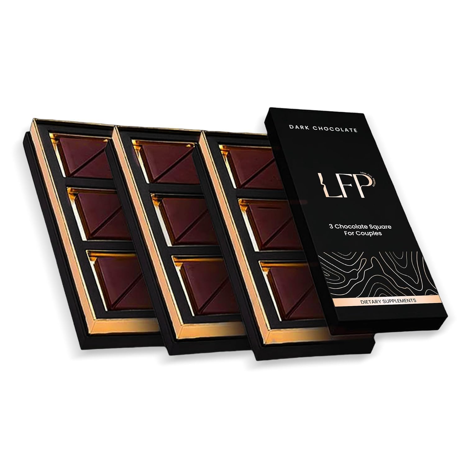 LFP Dark Chocolate Bars for Him | Luxurious Dark Chocolate for Uplifting Mood | Ideal for Him (Pack of 3)