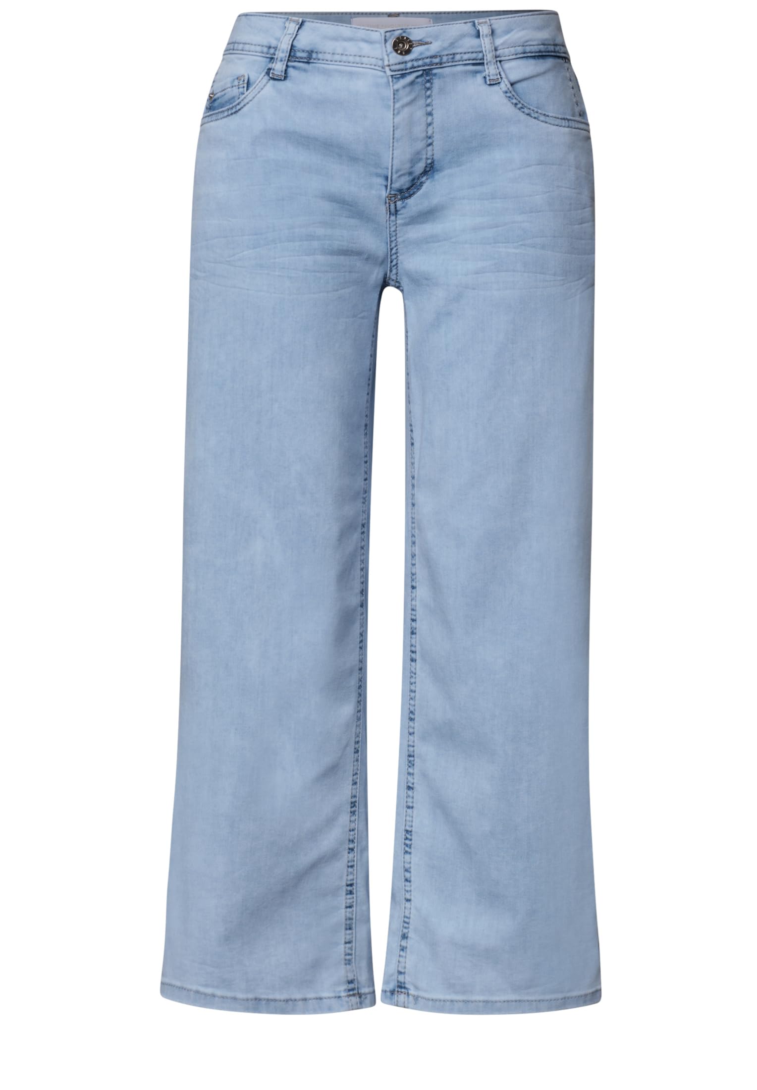 Street One Damen Mid Waist Wide Leg Jeans im Loose Fit 3817789