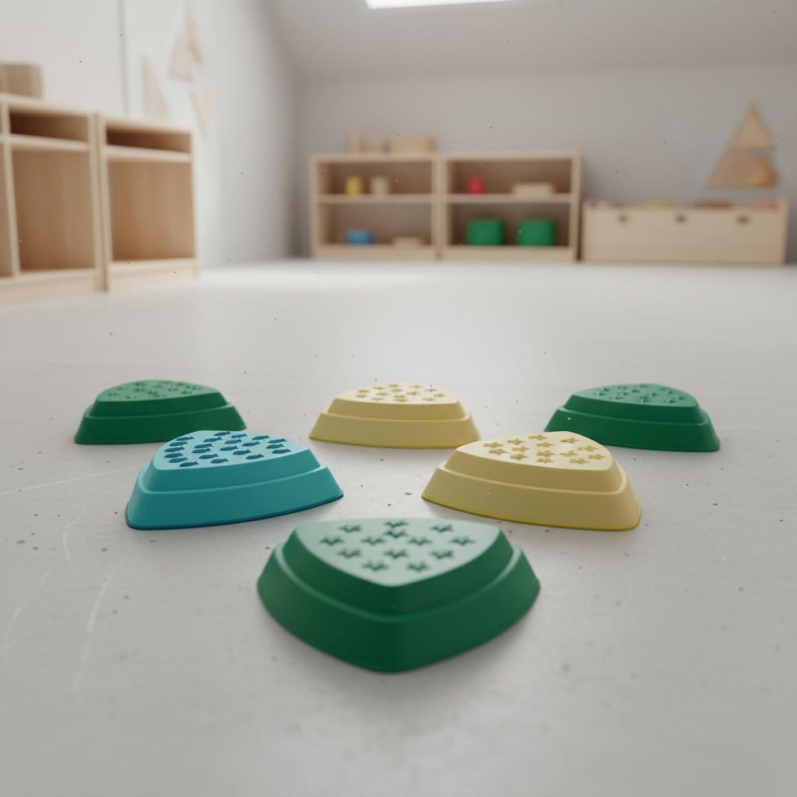 Children Training Stone Piedra de Equilibrio Infantil Juguete Sensorial de Equilibrio con Base de Goma Superficie con Textura Material PP Adecuado