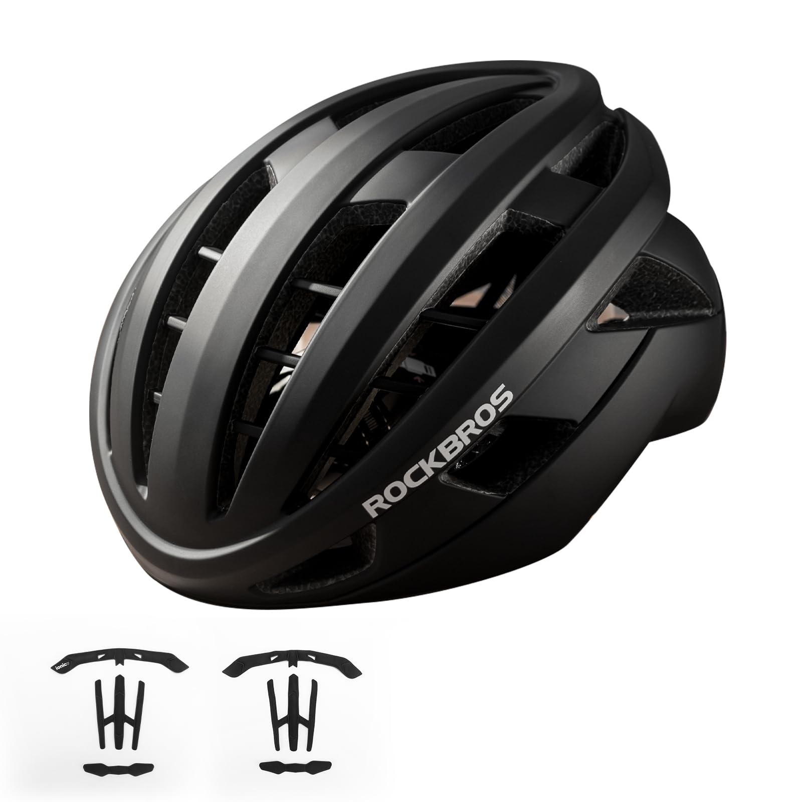 ROCKBROS Kask Rowerowy Zintegrowany Kask Kolarski Kask Miejski Kask Szosowy do Rowerów Górskich Rowery Szosowe Unisex Dorośli Kobiety i Mężczyźni M(54-58cm) / L(58-62cm) | Kaski rowerowe Nadaje się do MTB, roweru wyścigowego, hulajnogi elektrycznej, regul