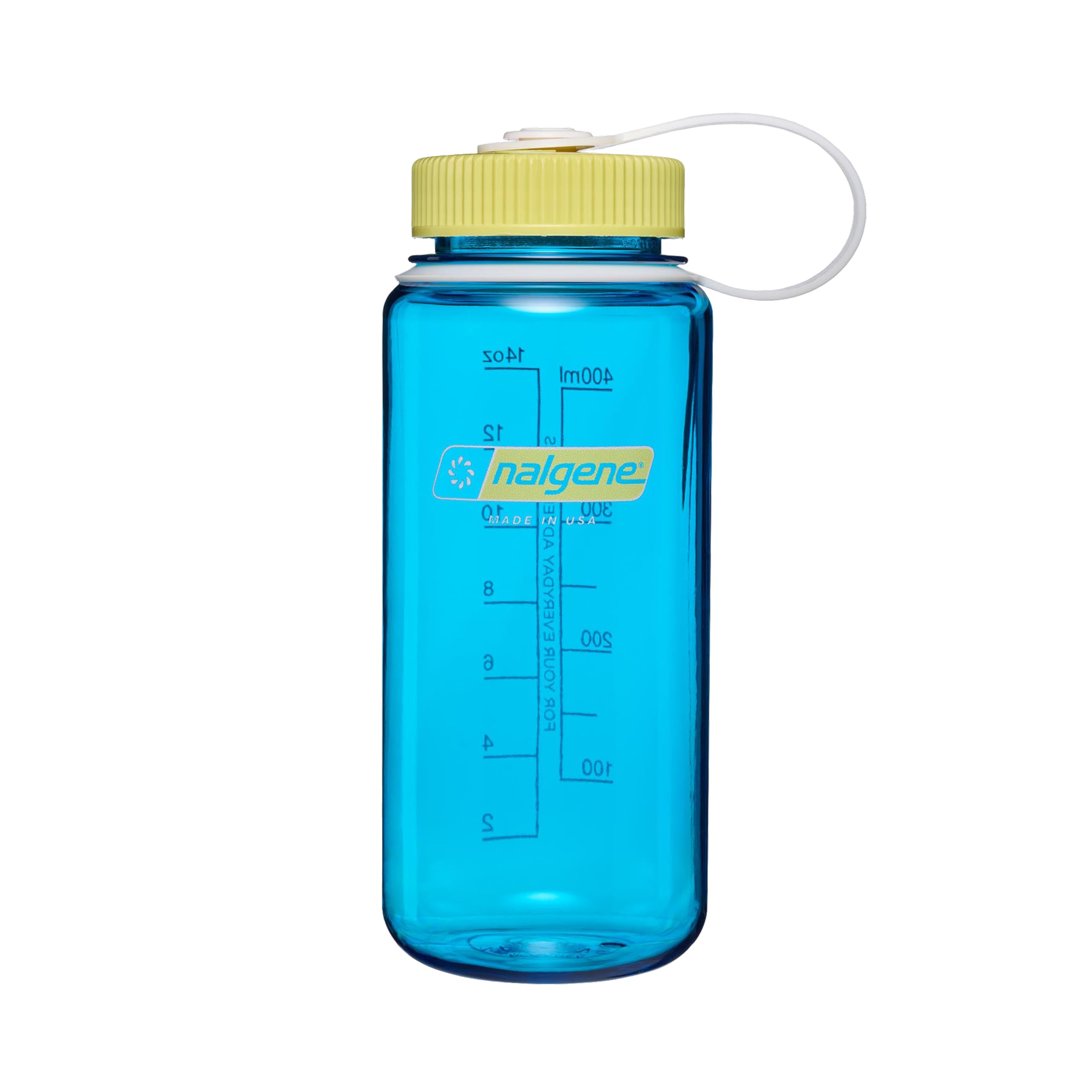 Nalgene 16 oz Wide Mouth Water Bottle, Blue Atoll