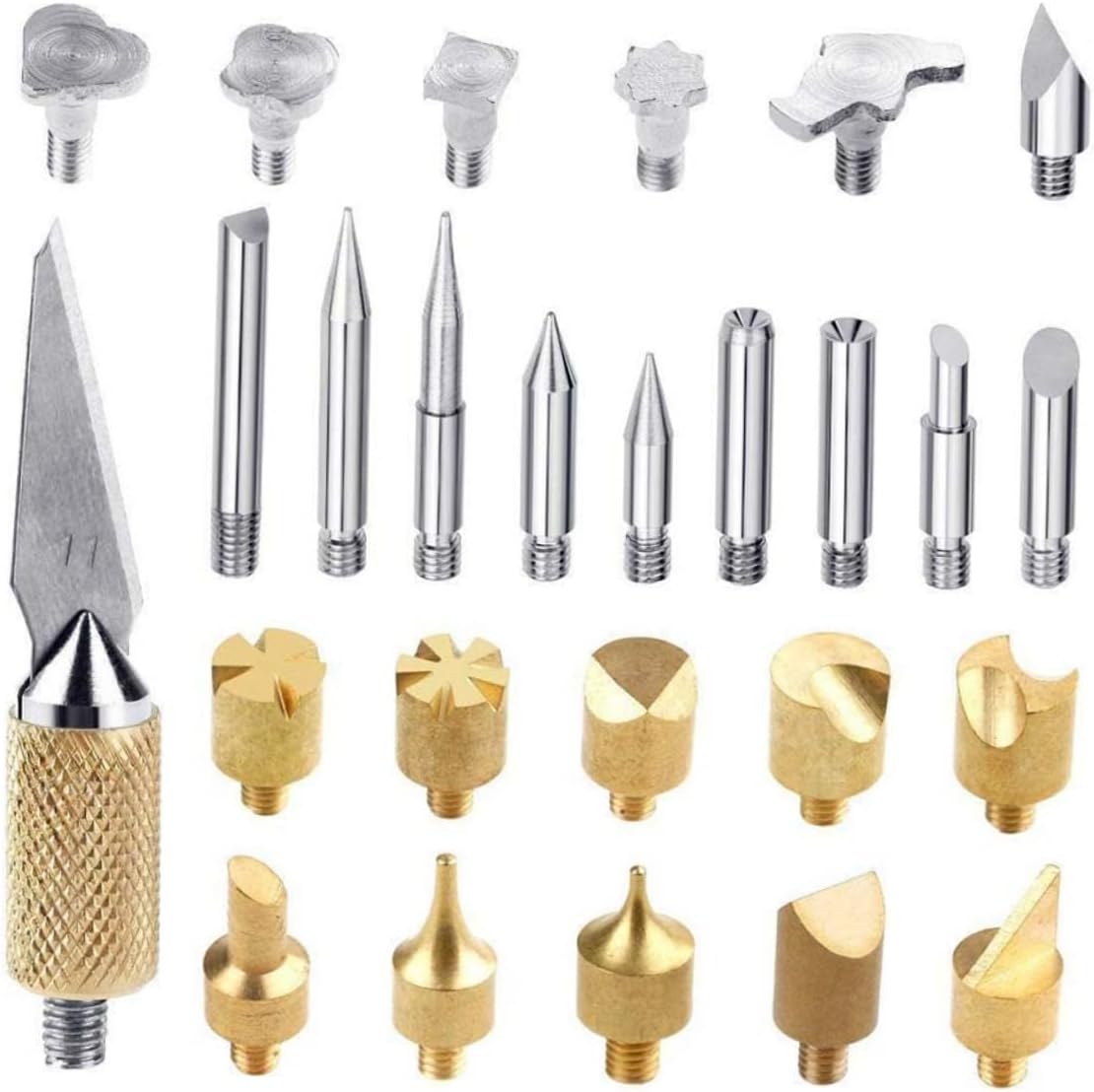 Anneome 28pcs Wood Burning Tips DIY Kit Soldering Iron Woodburning Tools for Beginner Expert Craft Supplies Pen