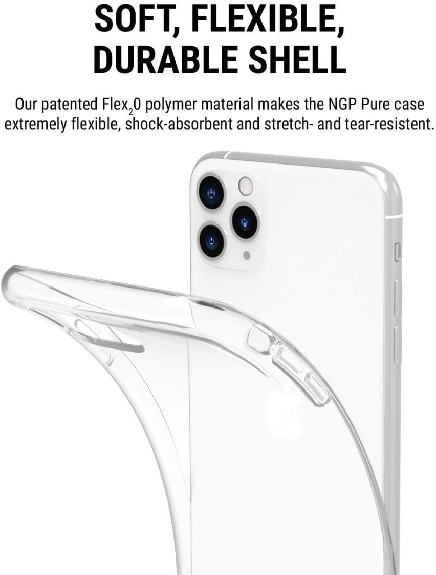 Up To 40% OFF Incipio NGP Pure Translucent Case for Apple iPhone 11 Pro Max with Flexible Shock-Absorbing Drop-Protection - Clear