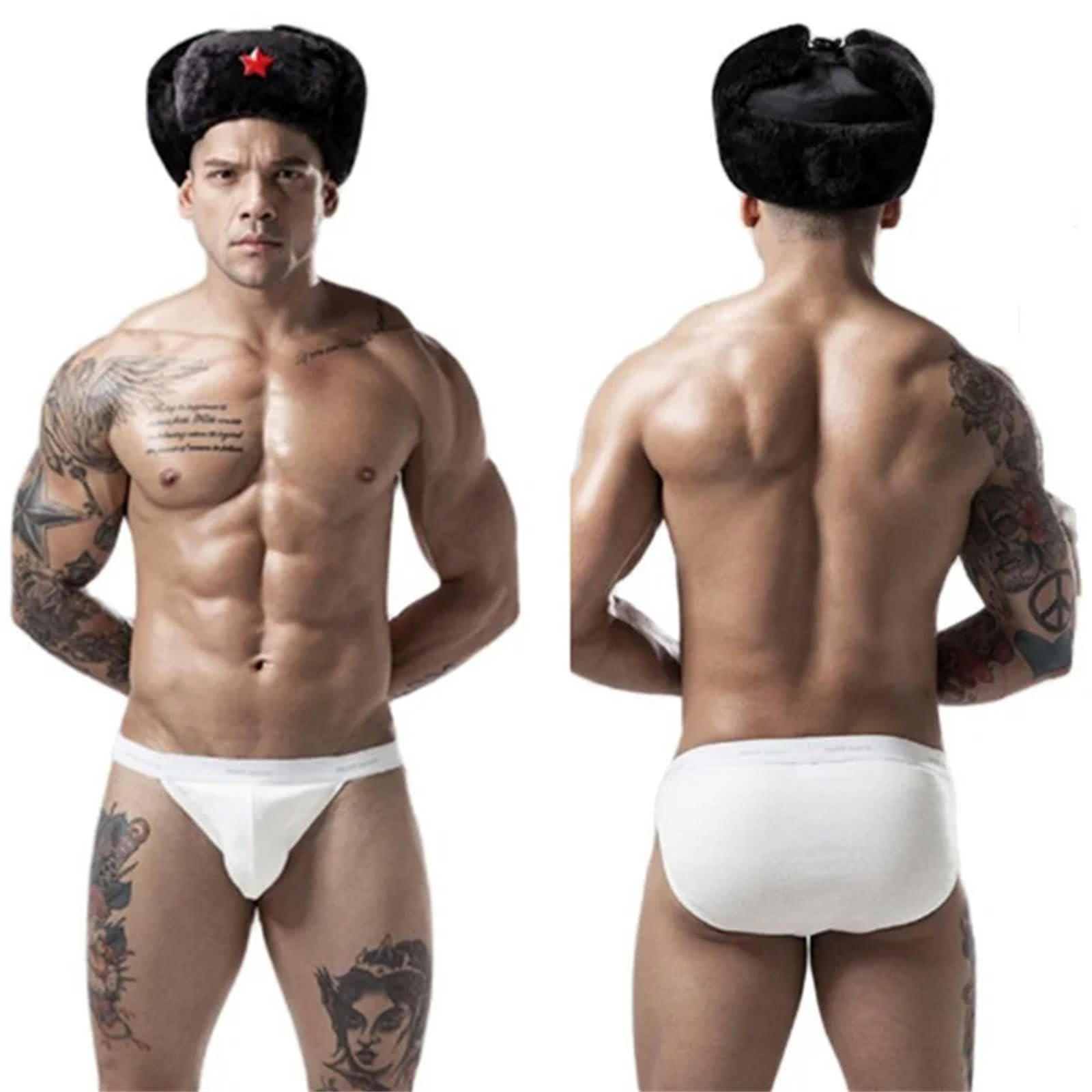 Slip Uomo in Biancheria Intima di Cotone da 5 Pezzi per Uomini Slip Sexy S-4Xl-5 Bianco-3Xl (87,5-100 kg)