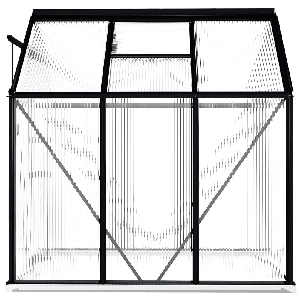 Furniture Select Gewächshaus mit Fundamentrahmen anthrazit Aluminium 3,61 m