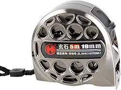 Fita Métrica Retrátil de Aço Inoxidável, Resistente à Água e Ferrugem, Escala Dupla, Design Vazado, Ideal para Marceneiros, Decoradores e Profissionais de Construção (5 M X 19 Mm)