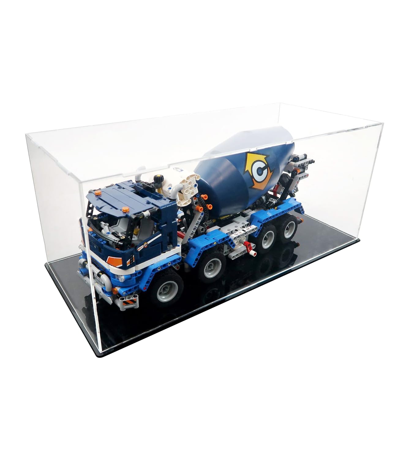 iCUANUTY Acrylic Display Case for Lego Technic Concrete Mixer Truck Toy Construction Vehicle 42112, Dust-Proof Display Box for Lego 42112, Size: 18.8x9.84x10inch (NOT Included The Model)