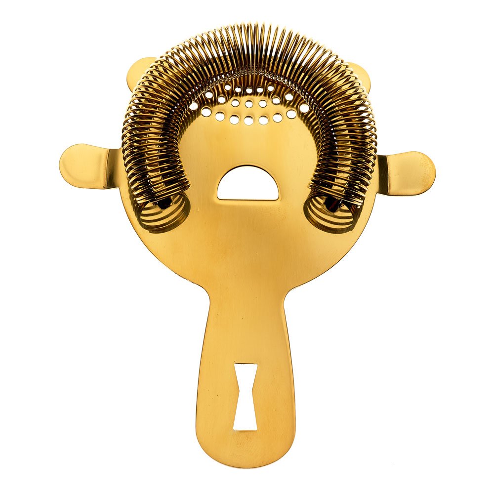 Barfly Heavy Duty Spring Bar Strainer w/4 Prongs / Gold / Bar Strainer Bar Strainers
