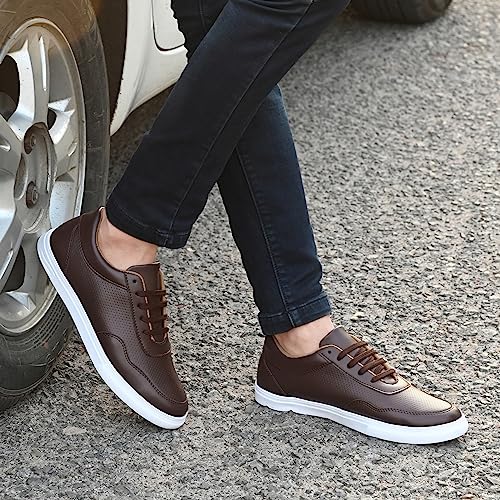 Image of Centrino Sneaker for Men | Shoes for Men Stylish Casual | Lightweight Lace-Up with Soft Cushioned Insole | Anti-Skid Sole | Breathable Comfortable Canvas Walking Shoes for Man | Mens Shoes (6314)