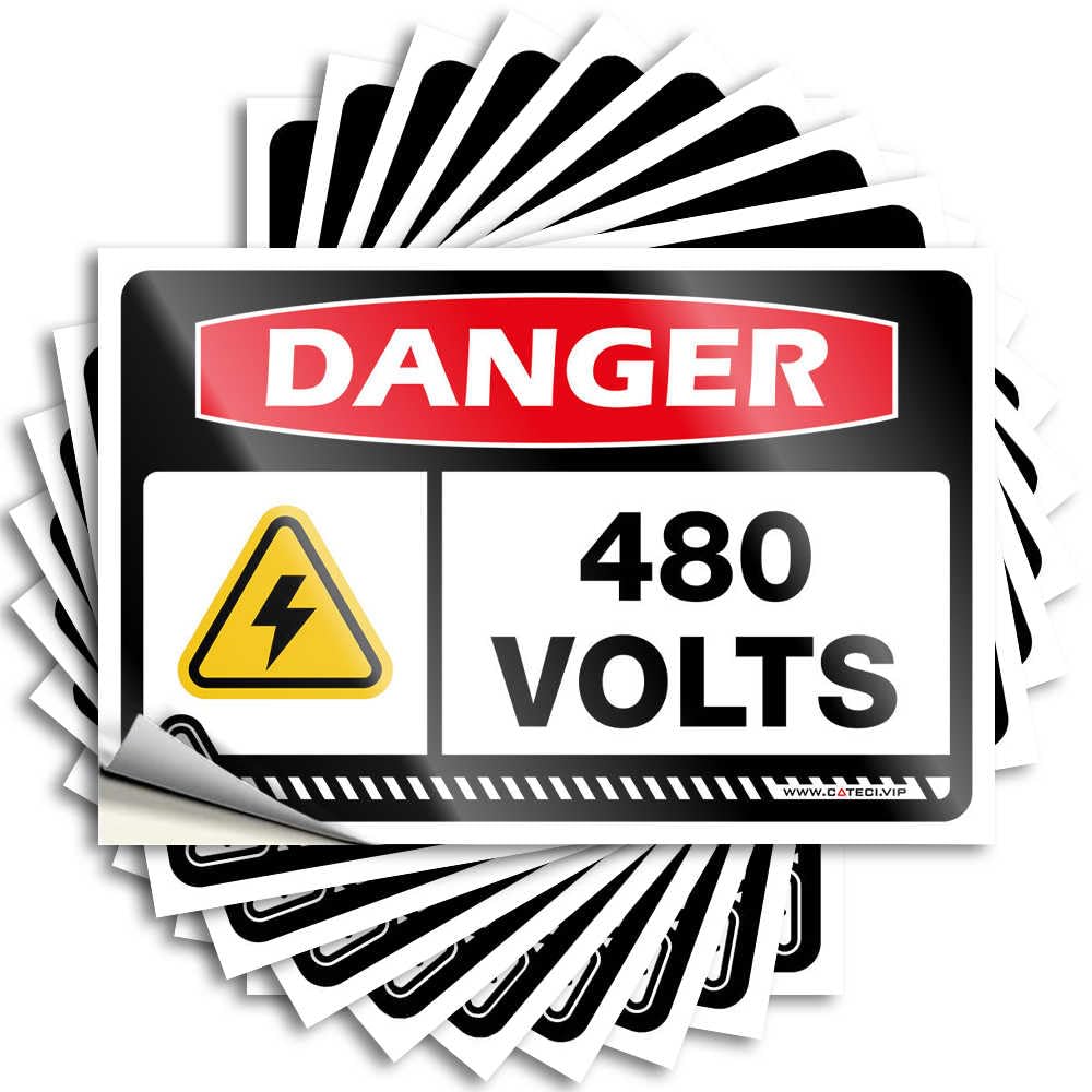 Small Bumper, Cottage Window Danger 480 Volts | Funny Quote Spring Decals(8X12CM)