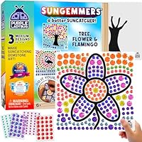 Sungemmers DIY Window Art Craft Kit for Kids - No-Mess Suncatcher Gem Activity for Girls Age 5-10, Complete Peel & Stick Art Set, Ideal Birthday Gift for Girls, Arts and Crafts for Kids