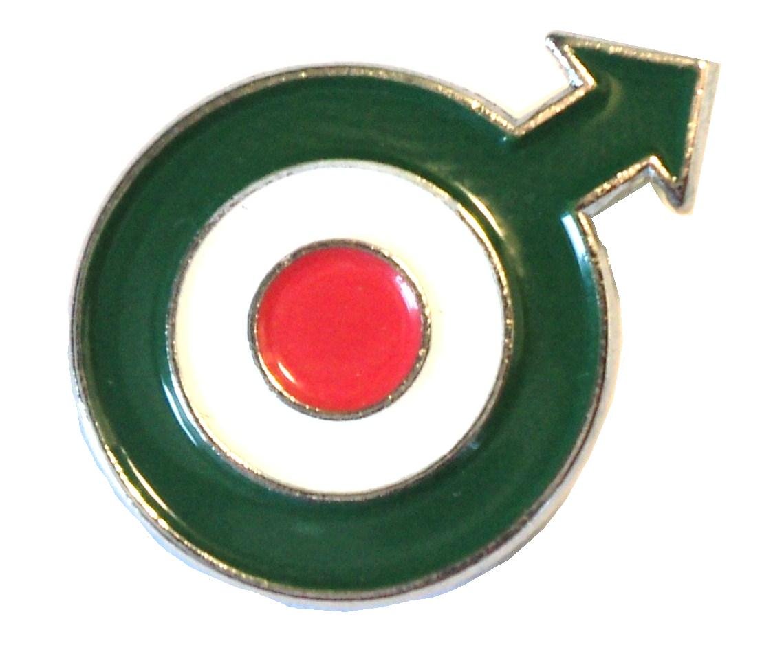 Italian Colours RAF MOD Target Roundel & Arrow Metal Enamel Badge