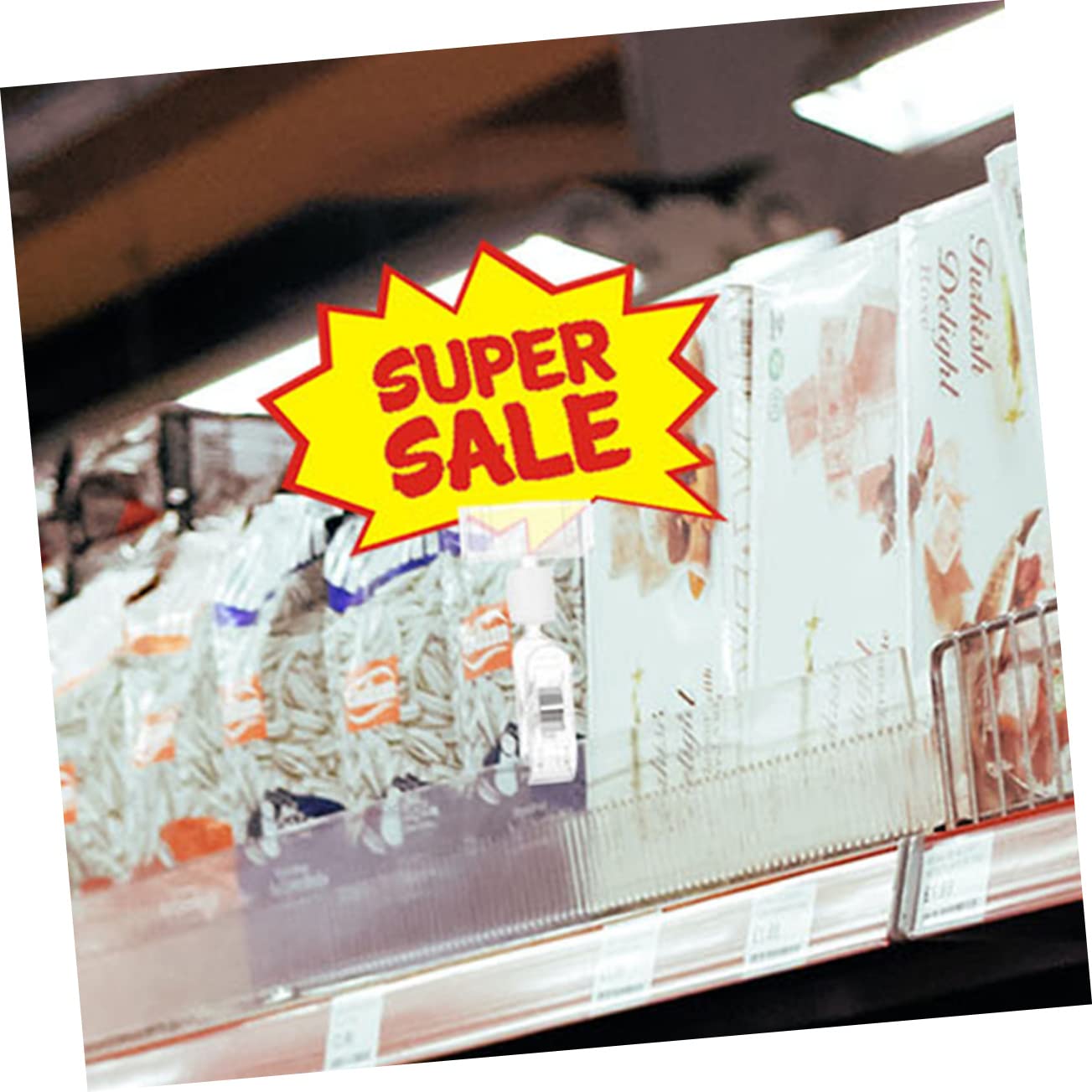 HOMSFOU 100 Pièces Porte Étiquette Transparent Clips de Signe pour Affichage Magasin Support Publicitaire Pratique pour Étiquettes Menus et Photos