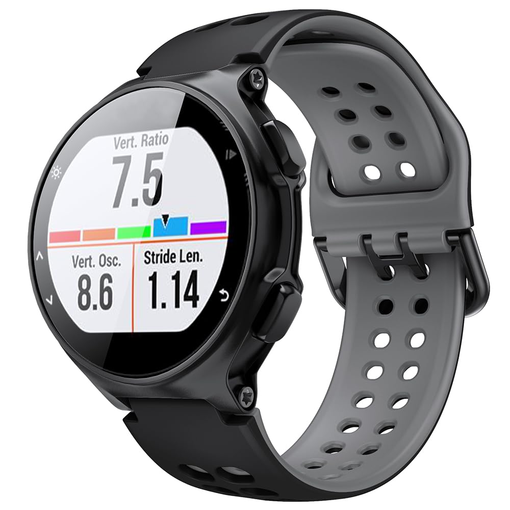 Cinturino In Silicone Per Garmin Forerunner 735XT/235/220 - Ricambio Sportivo, Nero - Foto 2