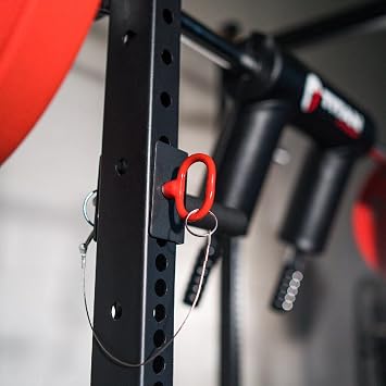 Titan Fitness Squat Handles Compatible with T-3 Series Power Rack, Sold as a Pair, Rack Mounted Dip Bar Station Attachments for 2 x 3 Tube Power Cage, Home Gym Rack Accessory