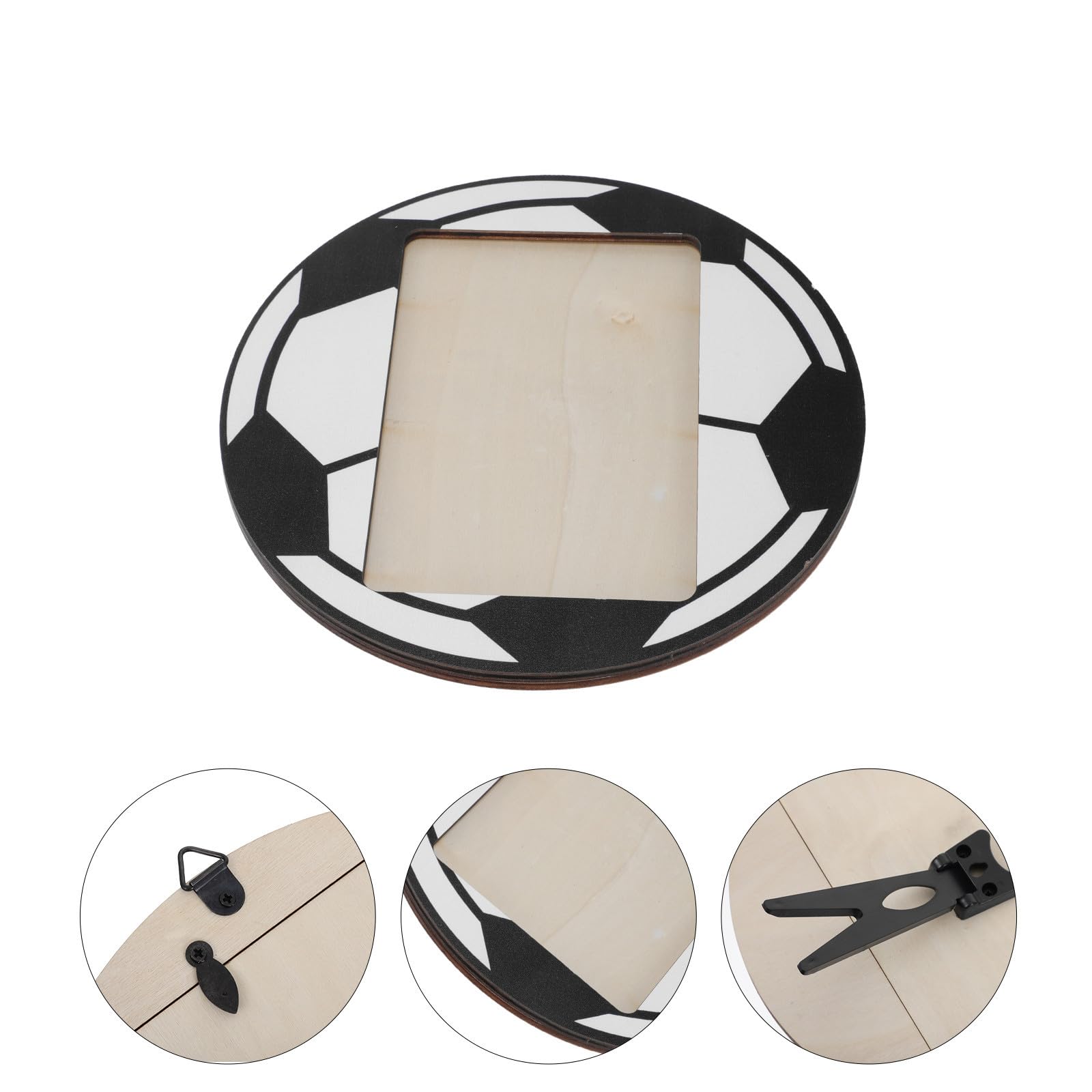 jojofuny 6 Piezas Marcos de Fotos de Fútbol de Madera con Soporte para Escritorio Decoración Temática Deportiva para Hogar Oficina Regalo para Atletas Entrenadores Familiares